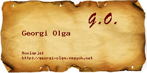 Georgi Olga névjegykártya